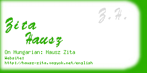 zita hausz business card